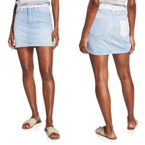 FRAME Le Mini Two-Tone Color Block Denim Skirt Women’s Size 27